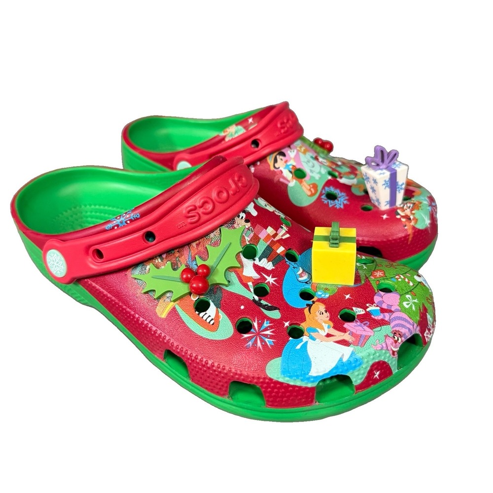 Disney Parks Mickey Mouse Christmas Crocs Friends Holiday Adults W 9 / M 7